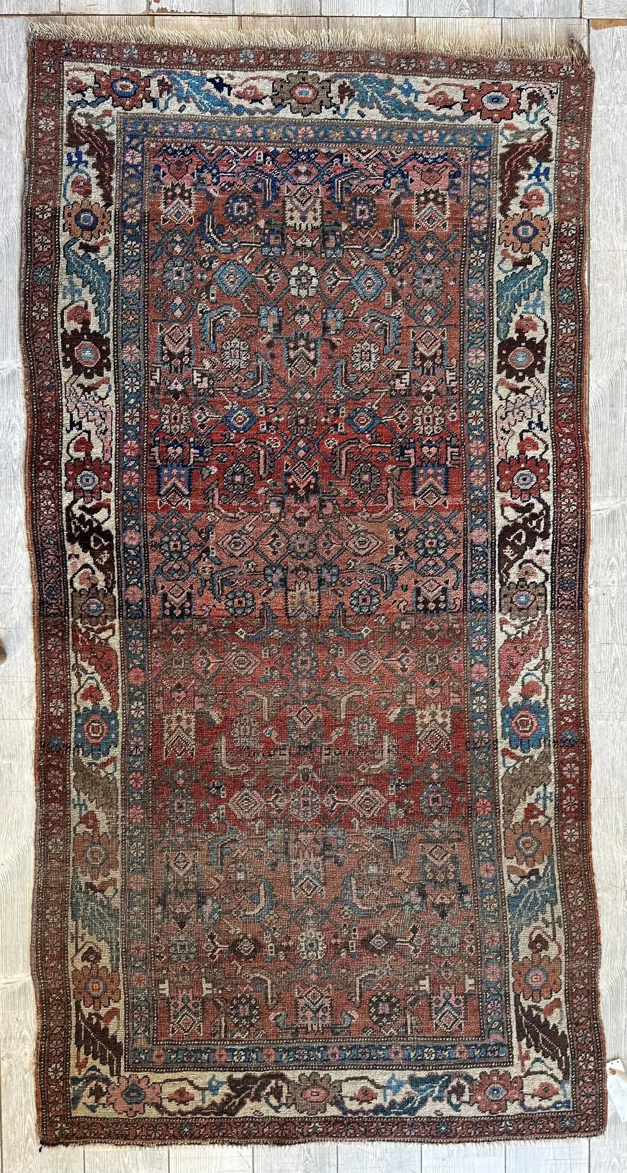 Antique Late 19th Century Persian Kurdish Gholtogh Rug 4 x 7 Rugistan