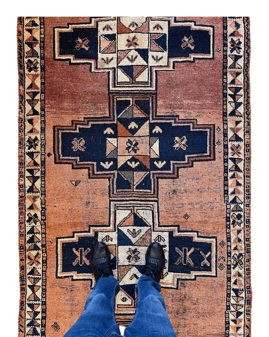 Antique Luri Persian Tribal Rug 4’4”x12’9” Rugistan