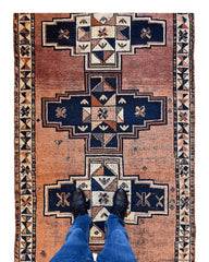 Antique Luri Persian Tribal Rug 4’4”x12’9” Rugistan