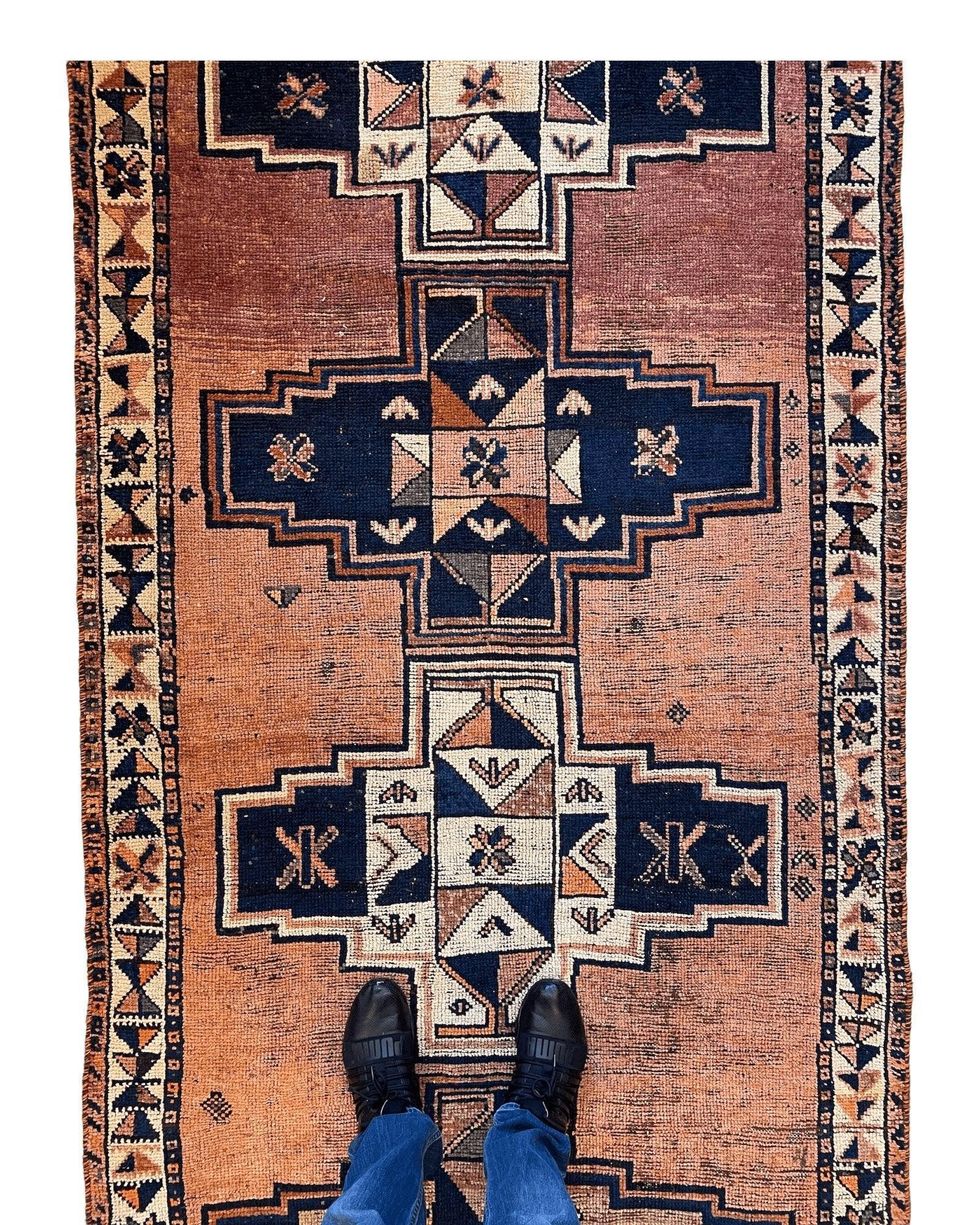 Antique Luri Persian Tribal Rug 4’4”x12’9” Rugistan