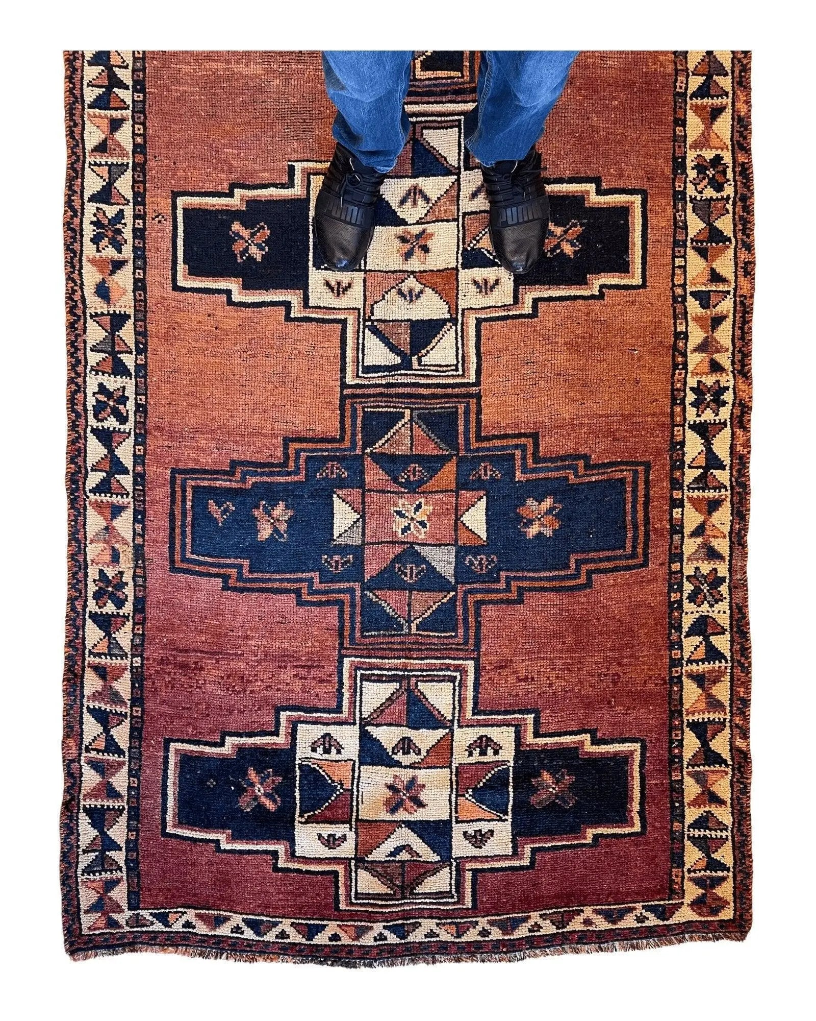 Antique Luri Persian Tribal Rug 4’4”x12’9” Rugistan