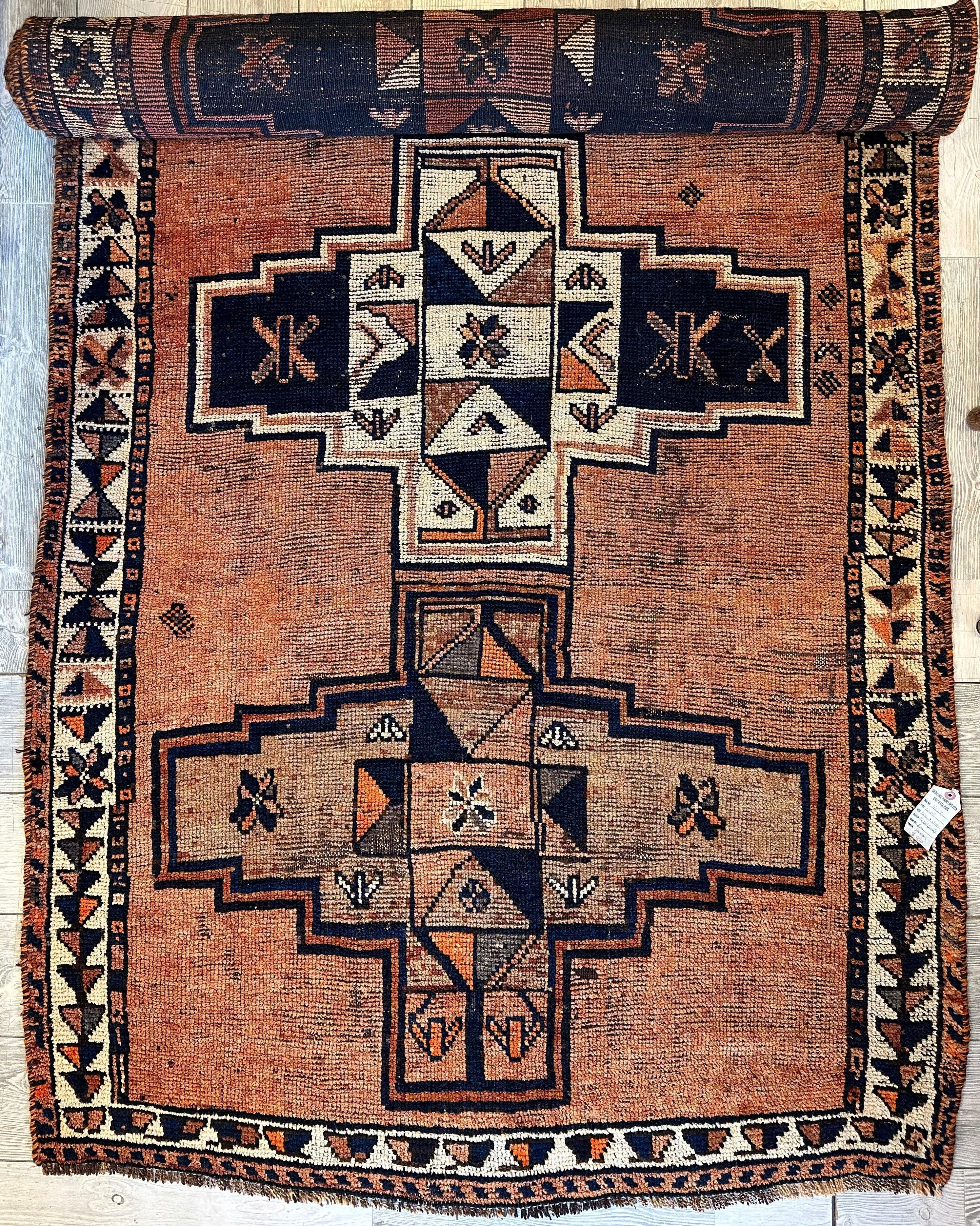 Antique Luri Persian Tribal Rug 4’4”x12’9” Rugistan