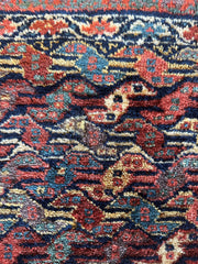 Antique Natural Dyes Small Kurdish Square Decorative Hanging Rug - 22" X 24" Rugistan