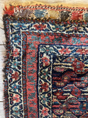 Antique Natural Dyes Small Kurdish Square Decorative Hanging Rug - 22" X 24" Rugistan