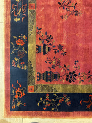Antique Nicholas Chinese Art Deco Rug - 8'2" X 9'9" Rugistan