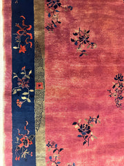 Antique Nicholas Chinese Art Deco Rug - 8'2" X 9'9" Rugistan