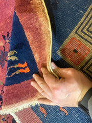 Antique Nicholas Chinese Art Deco Rug - 8'2" X 9'9" Rugistan