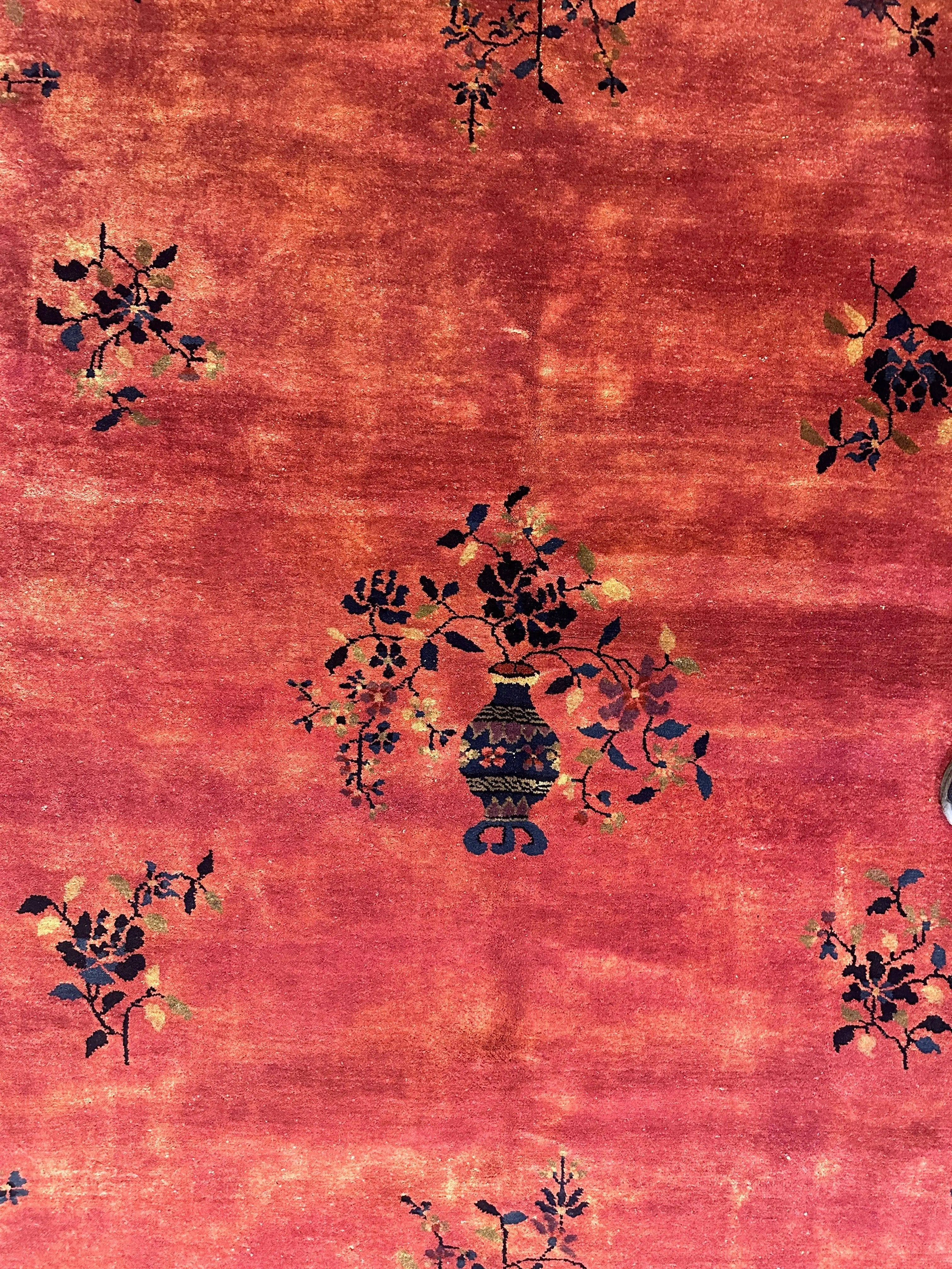 Antique Nicholas Chinese Art Deco Rug - 8'2" X 9'9" Rugistan