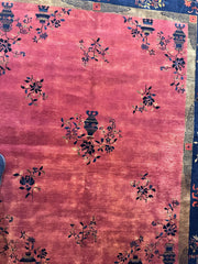 Antique Nicholas Chinese Art Deco Rug - 8'2" X 9'9" Rugistan