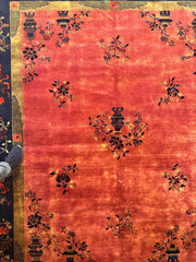 Antique Nicholas Chinese Art Deco Rug - 8'2" X 9'9" Rugistan