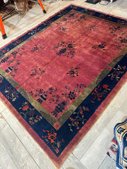 Antique Nicholas Chinese Art Deco Rug - 8'2" X 9'9" Rugistan