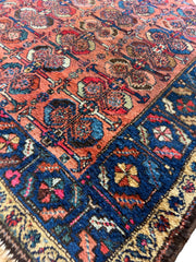 Antique One of Kind Persian Hamedan Enjelas Rug 3’11” x 4’4” Rugistan