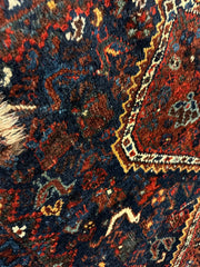 Antique Persian Khamseh Tribal Rug 4' x 5’10” Rugistan