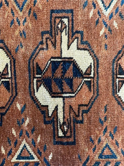 Antique Tekke Yomud Yomut Saryk Chuval Rug Bag Face, Turkmen Rug, Turkoman Rug 2’6”x3’9” Rugistan