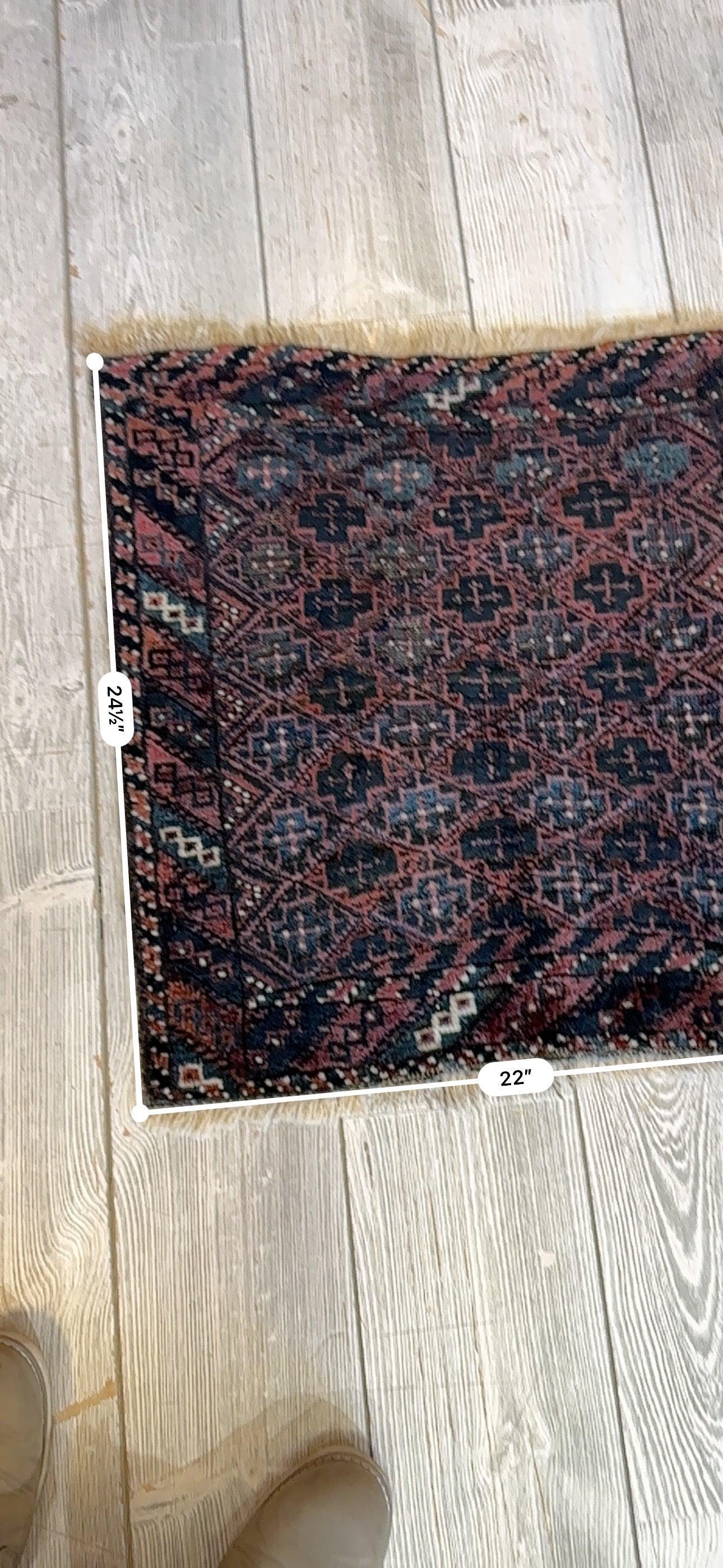 Antique Tribal Baluch Bag Bag Face - 22" X 24" Rugistan