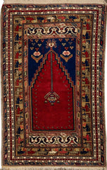 Vintage Turkish Wool Prayer Rug 4x6 Rugistan