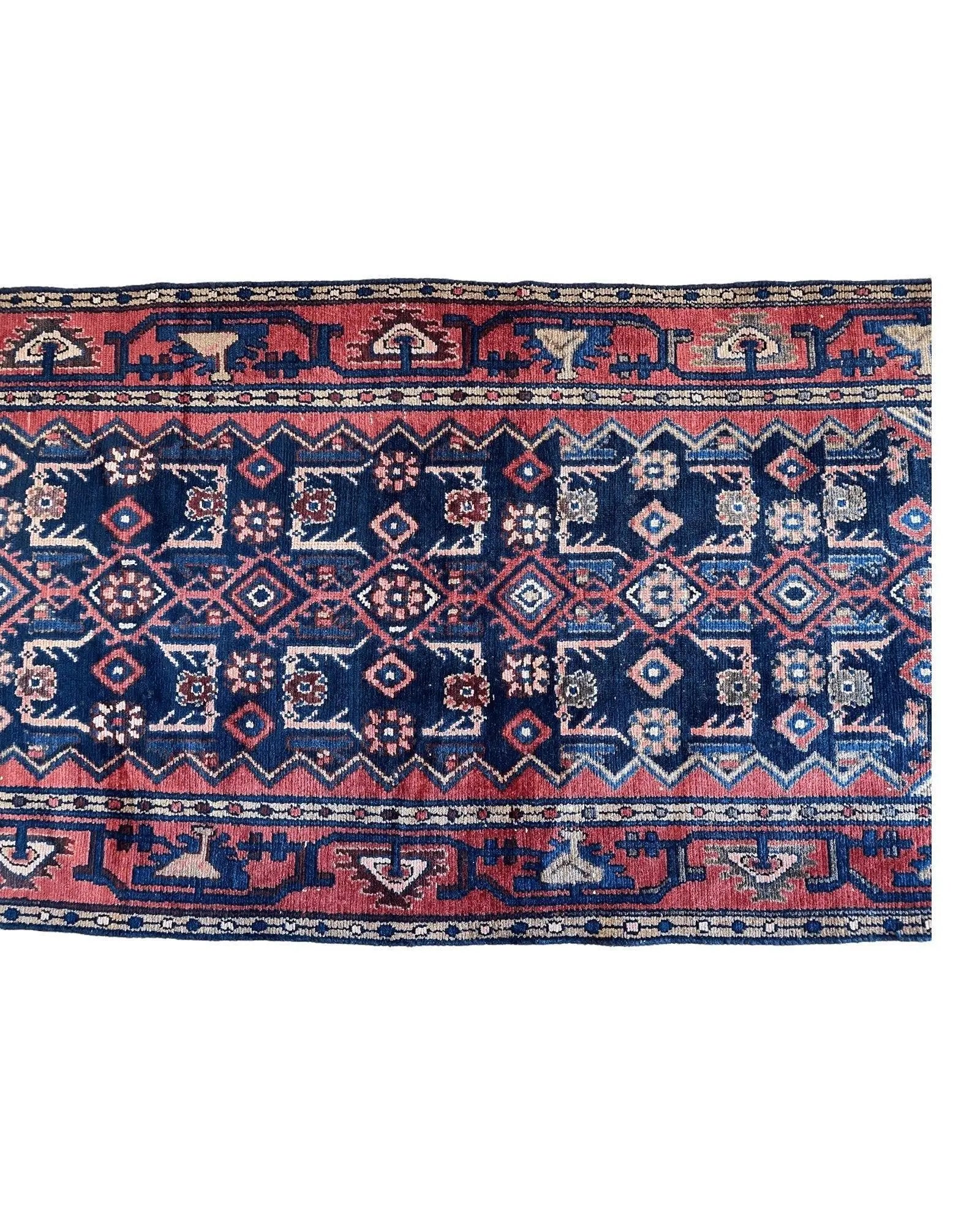 Antique Vegetable Dye Malayer Persian Runner Rug 3x10’4” Rugistan