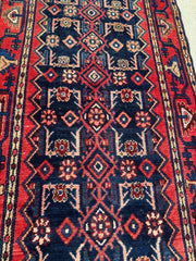 Antique Vegetable Dye Malayer Persian Runner Rug 3x10’4” Rugistan