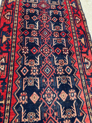 Antique Vegetable Dye Malayer Persian Runner Rug 3x10’4” Rugistan