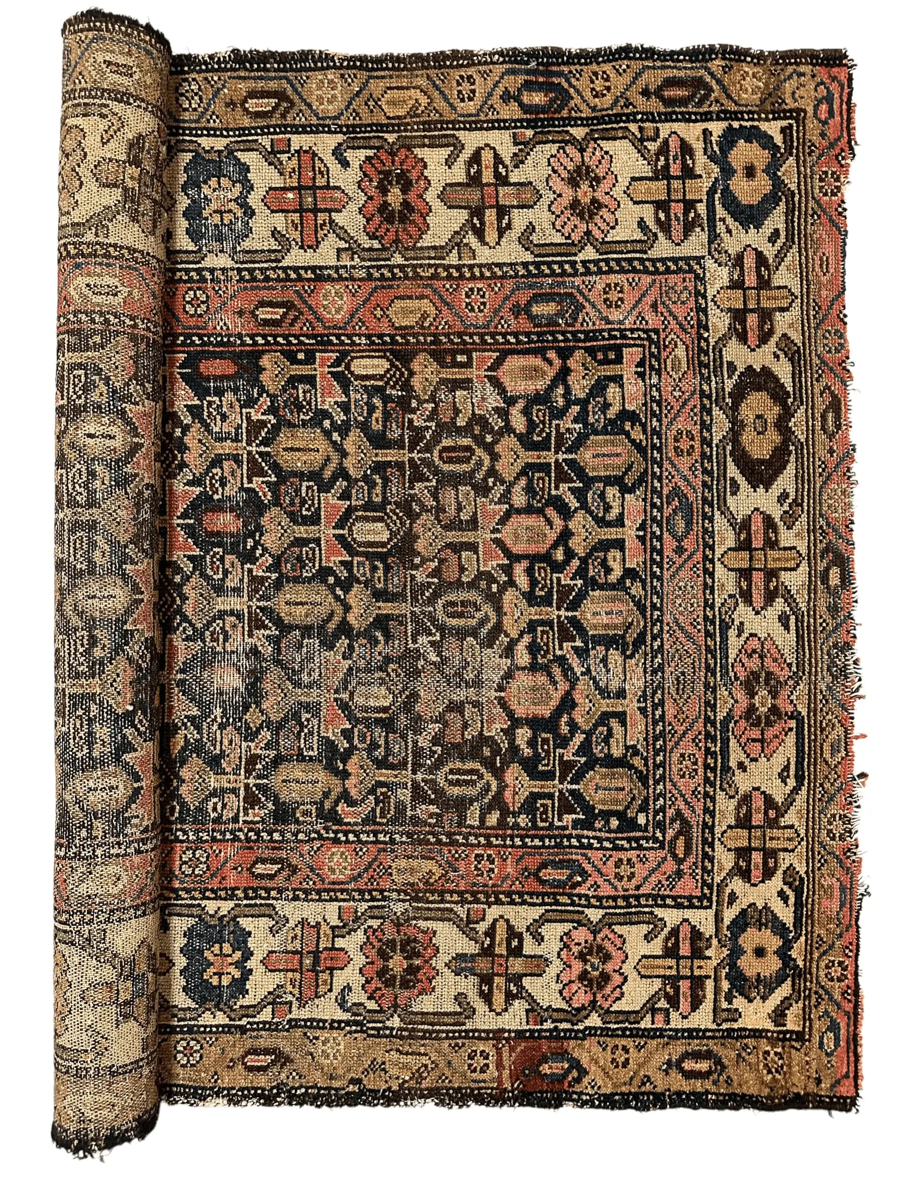 Antique Worn Late 19th Century Persian Rug 3’3” x 6’ Rugistan