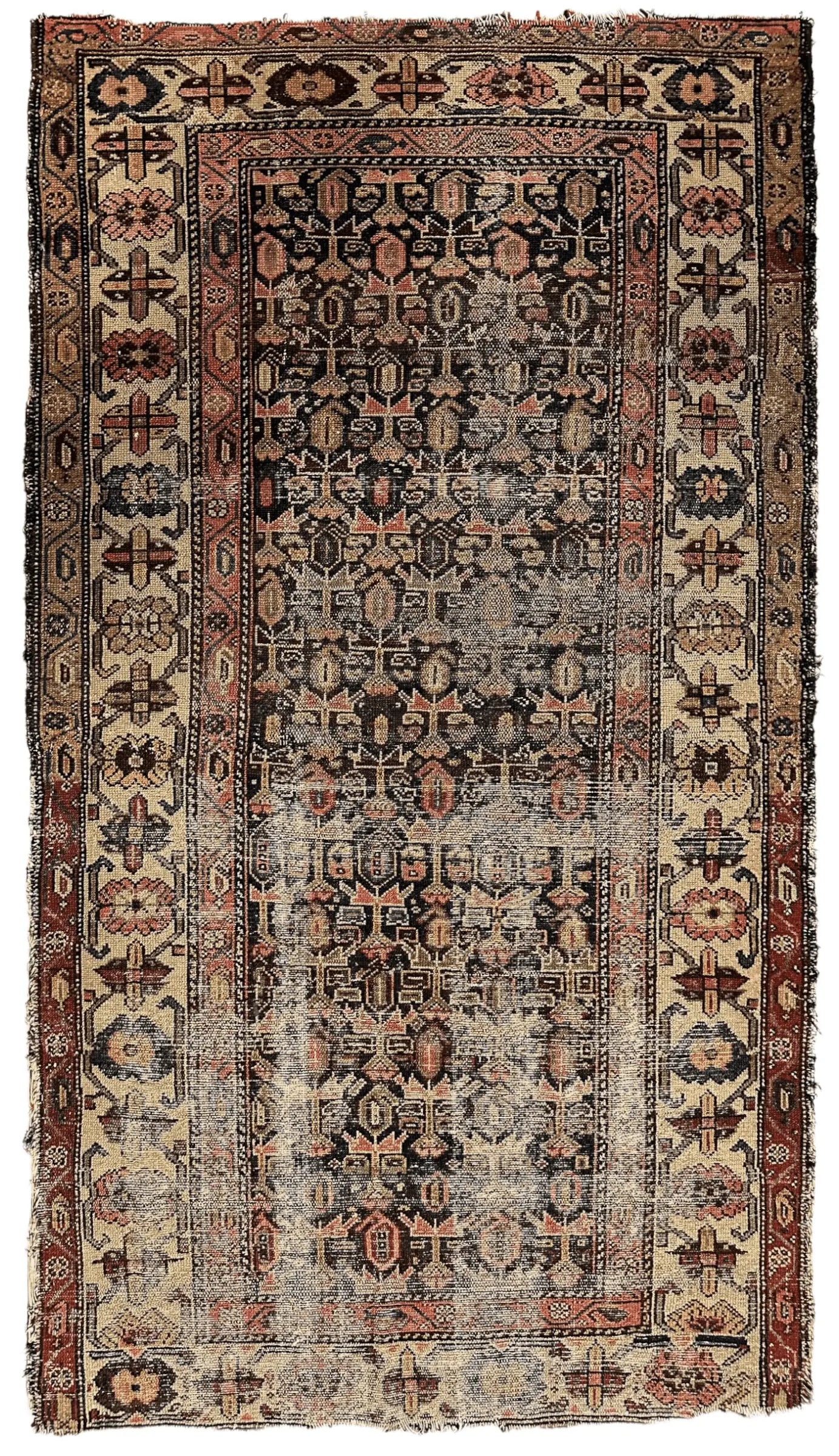Antique Worn Late 19th Century Persian Rug 3’3” x 6’ Rugistan