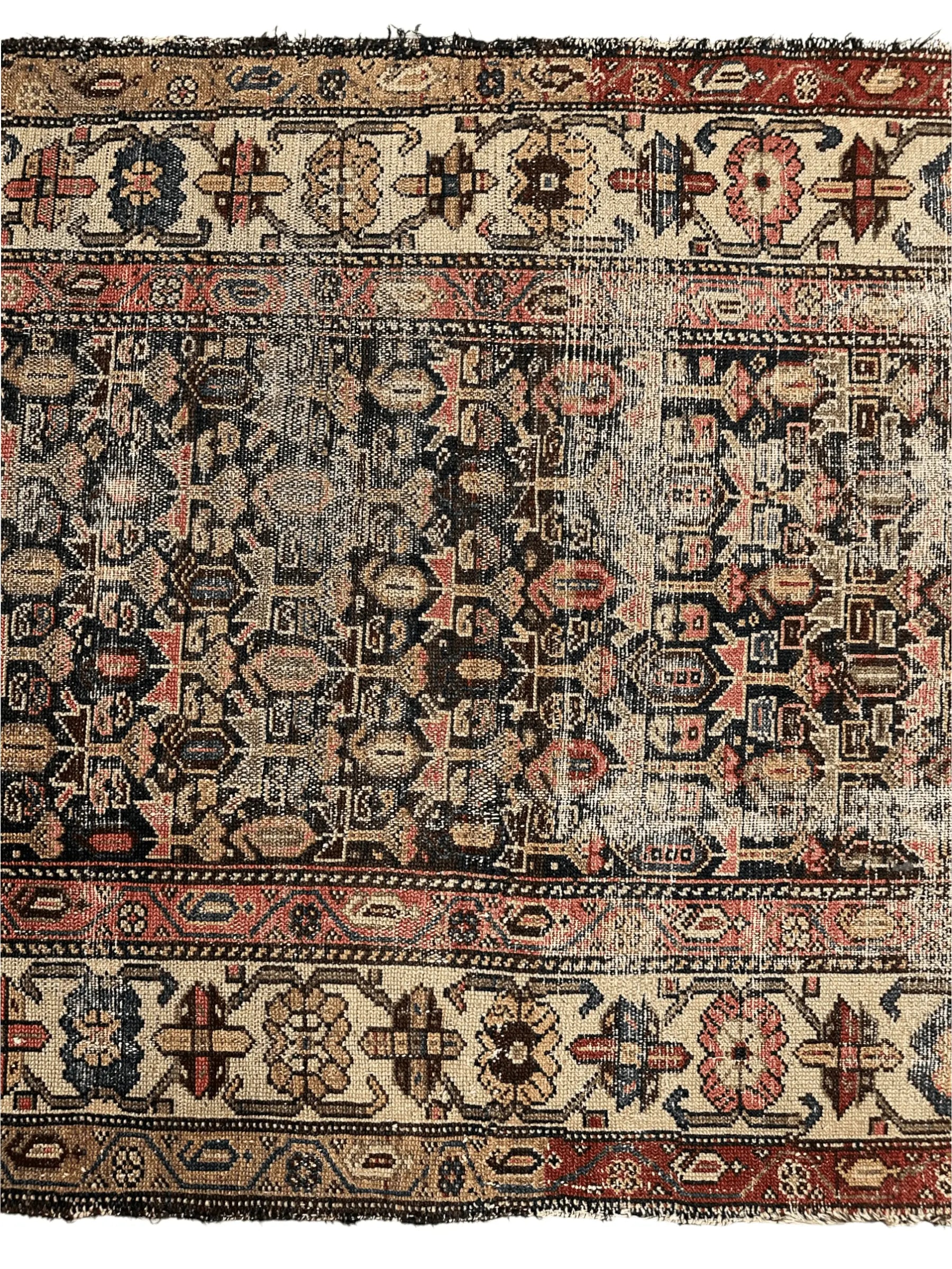 Antique Worn Late 19th Century Persian Rug 3’3” x 6’ Rugistan