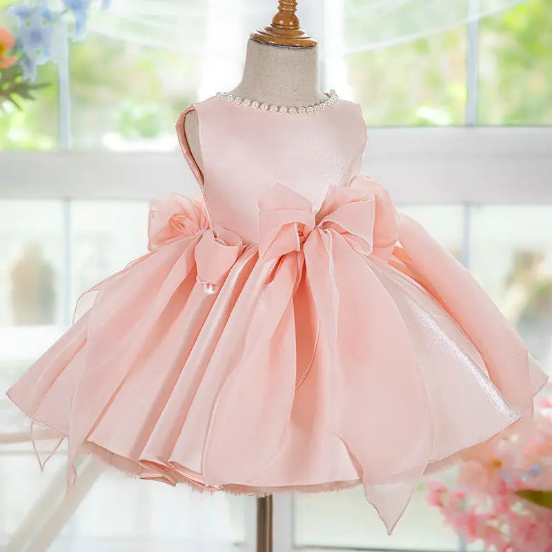 Girlish Dress With Bows Family Shopolf