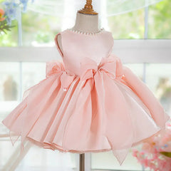 Girlish Dress With Bows Family Shopolf