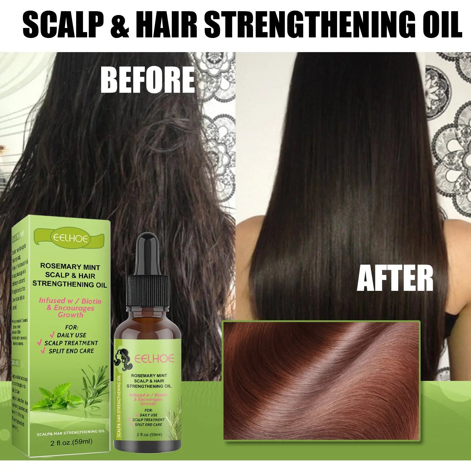 Hair Growth Liquid – Boost Hair Growth with Rosemary & Mint
