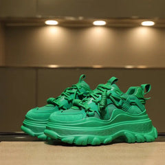 Women's Leather Platform Sneakers Family Shopolf