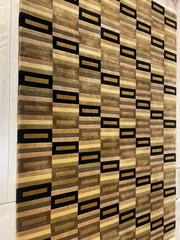 Beautifull Hand Knotted Nepali Geometric Area Rug 6x9 Ft Rugistan