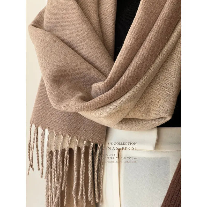 Double-Sided Artificial Wool Scarf Family Shopolf