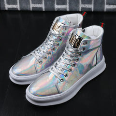 Men's Shoes Korean Bright Leather New Youth Family Shopolf