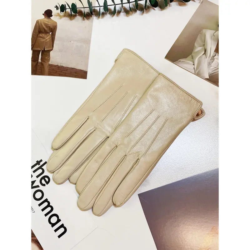 Sheepskin Gloves For Women In Winter Family Shopolf