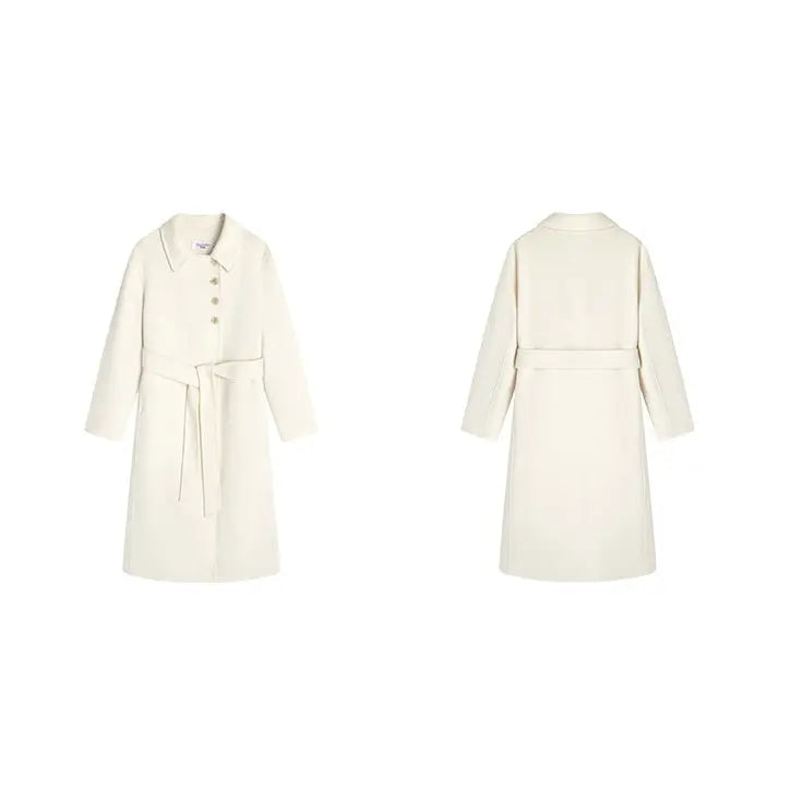 Slim-fit Woolen Coat Family Shopolf