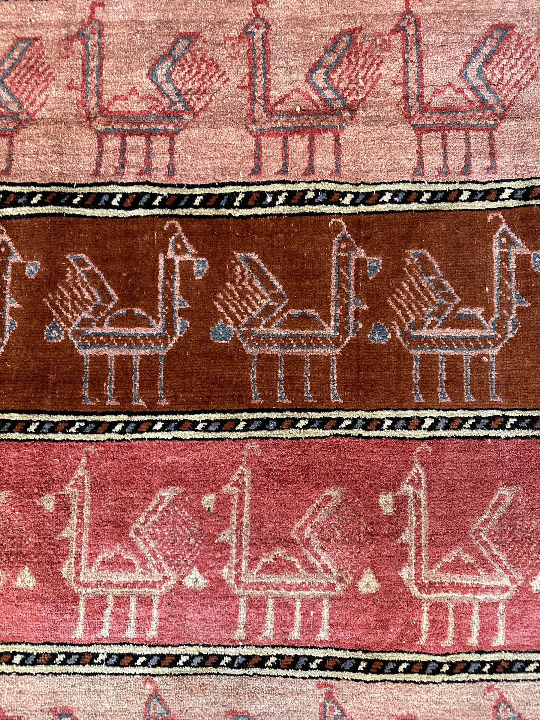 Decorative Silk Afghani Rug mid 20th Century 3’10”X5’10” Rugistan