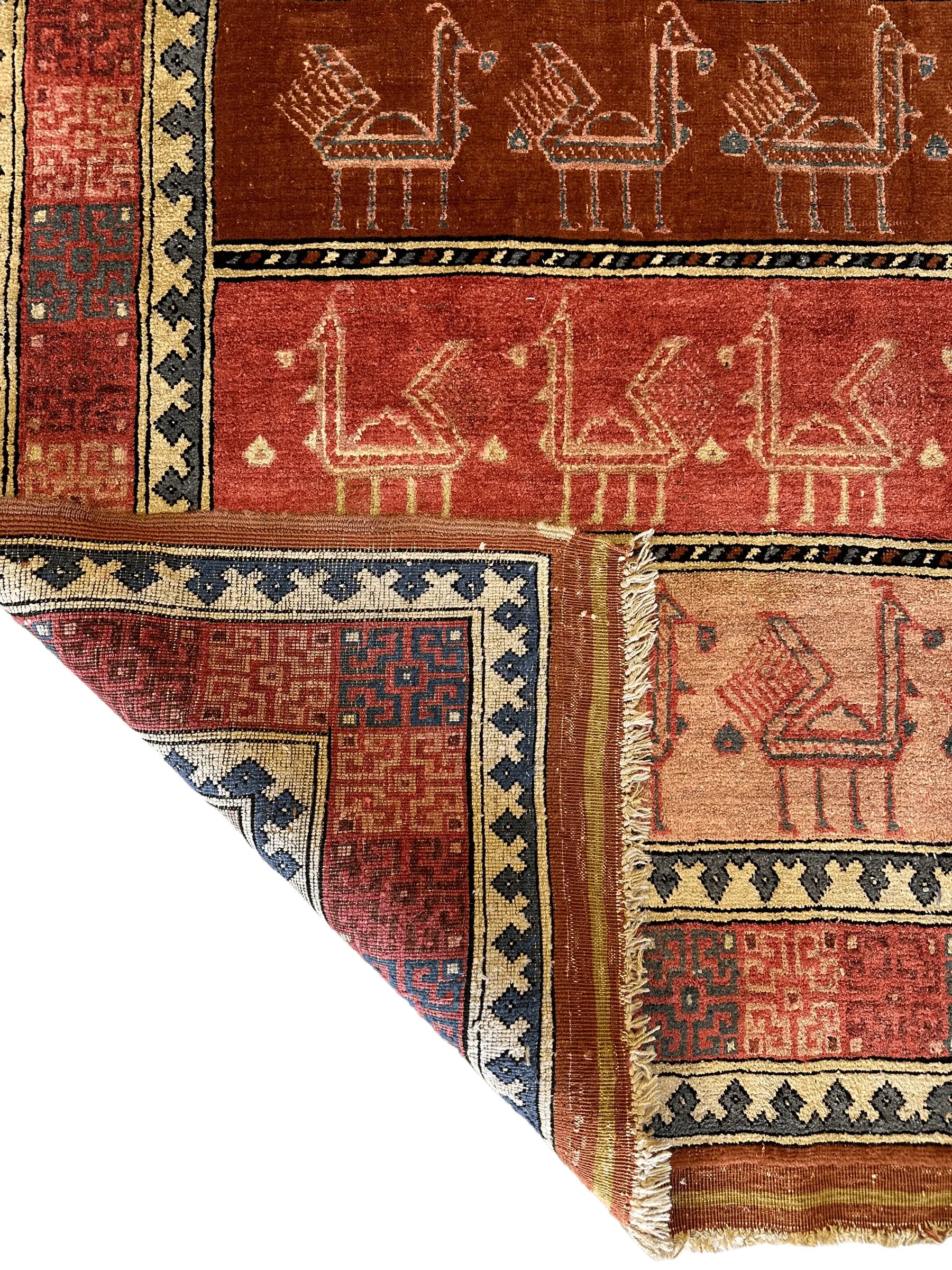 Decorative Silk Afghani Rug mid 20th Century 3’10”X5’10” Rugistan