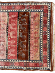 Decorative Silk Afghani Rug mid 20th Century 3’10”X5’10” Rugistan