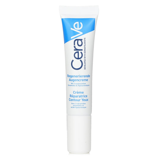 A tube of CeraVe Regenerierende Augencreme (regenerating eye cream) on a solid white background.