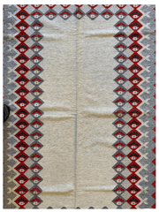 Eastern European Diamond Patterned Kilim Rug 6’4” x 9’1” Rugistan