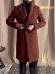 Wool Double-Breasted Overcoat Family Shopolf