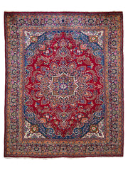 Elegant Mint Vintage 1960's Hand Knotted Veggie Dye Khorasan Area Rug 9’7” x 12’9” Rugistan