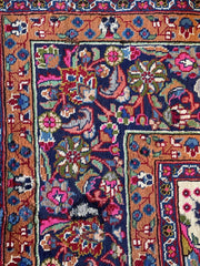 Elegant Mint Vintage 1960's Hand Knotted Veggie Dye Khorasan Area Rug 9’7” x 12’9” Rugistan