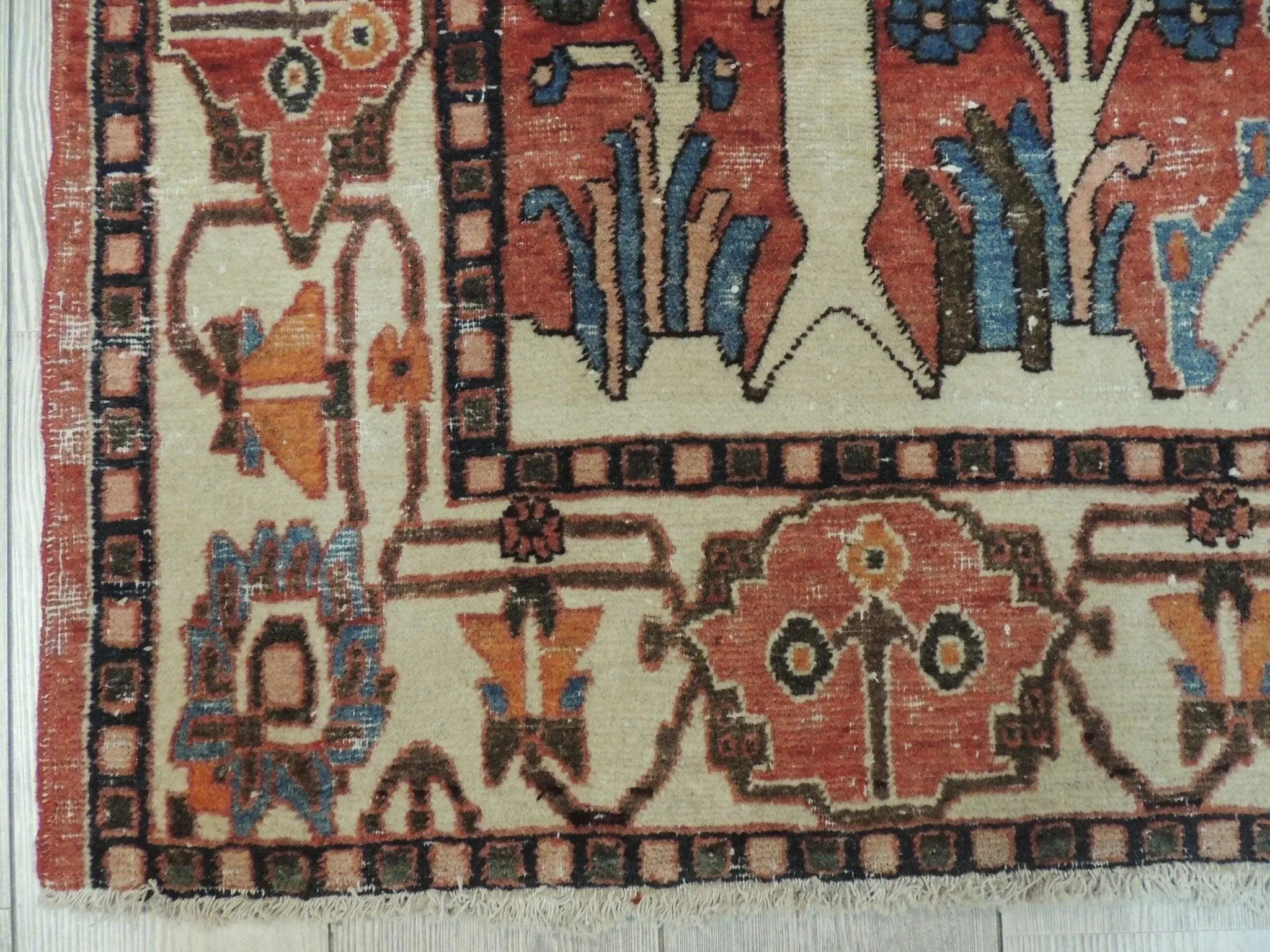 Exquisite Distressed Fine Persian Area Rug 5x7 Ft Rugistan