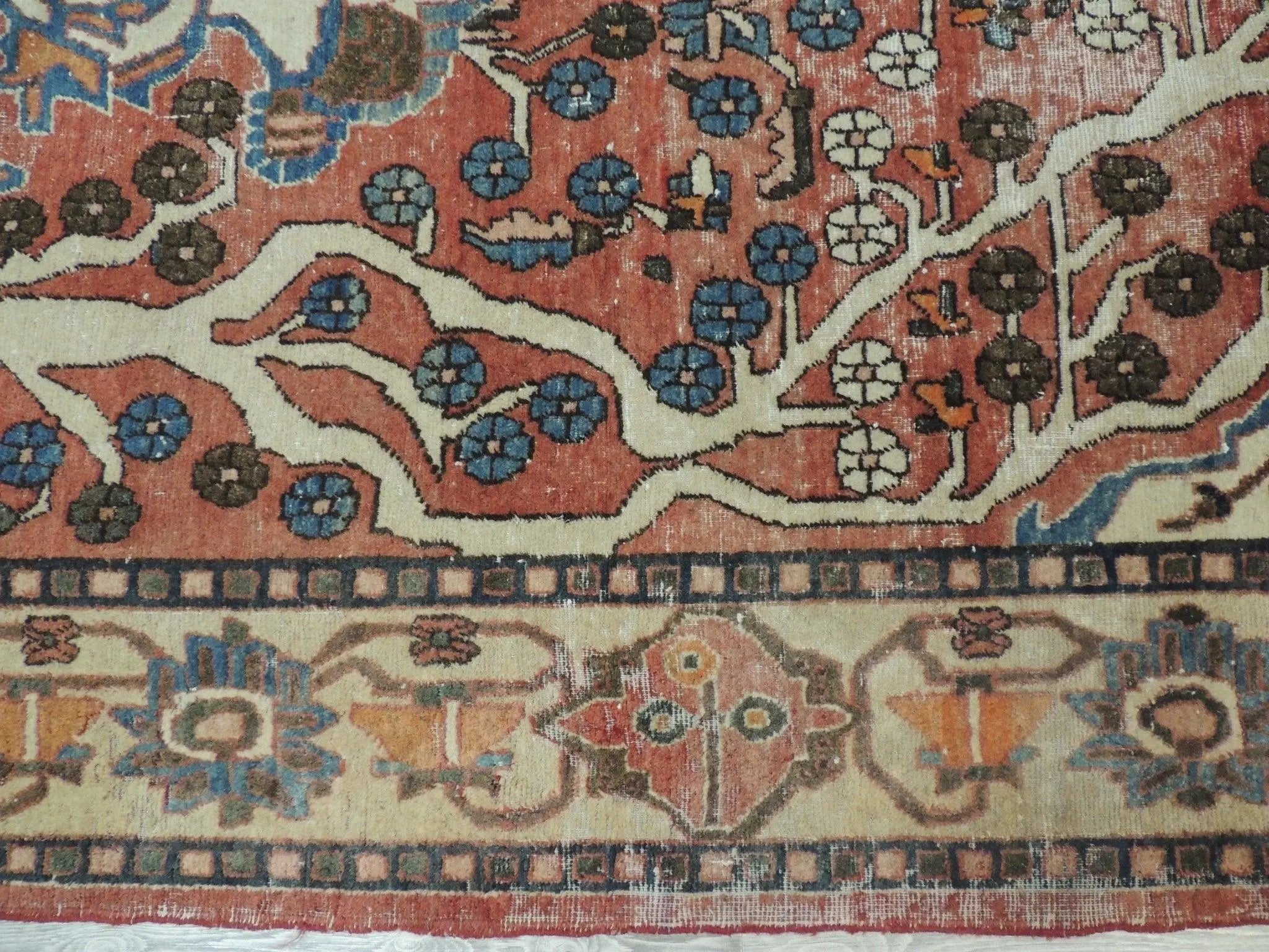 Exquisite Distressed Fine Persian Area Rug 5x7 Ft Rugistan