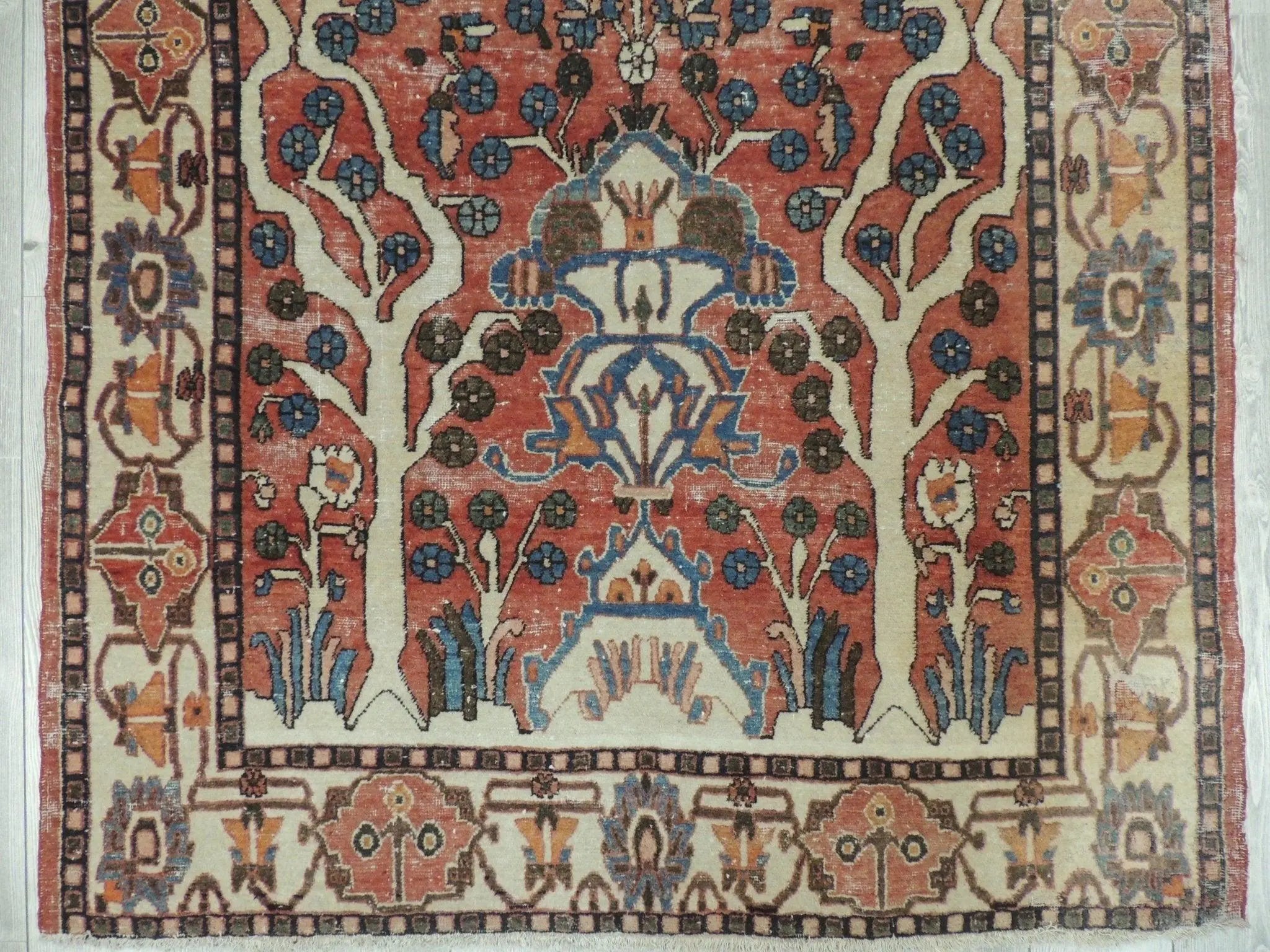 Exquisite Distressed Fine Persian Area Rug 5x7 Ft Rugistan