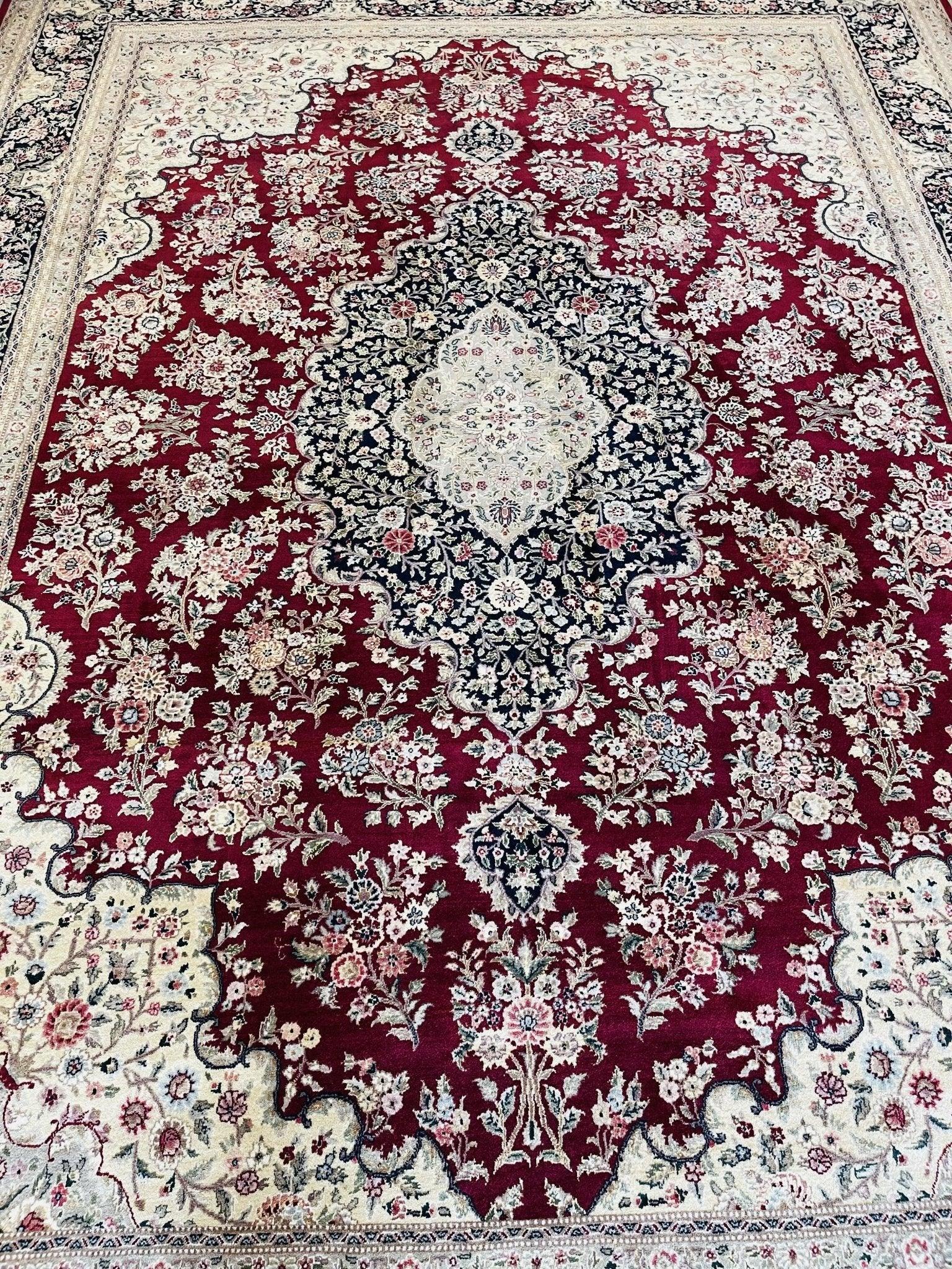 Exquisite Mint Hand-Knotted Peshawar Oriental Wool Rug – 9' x 12' Rugistan