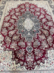Exquisite Mint Hand-Knotted Peshawar Oriental Wool Rug – 9' x 12' Rugistan