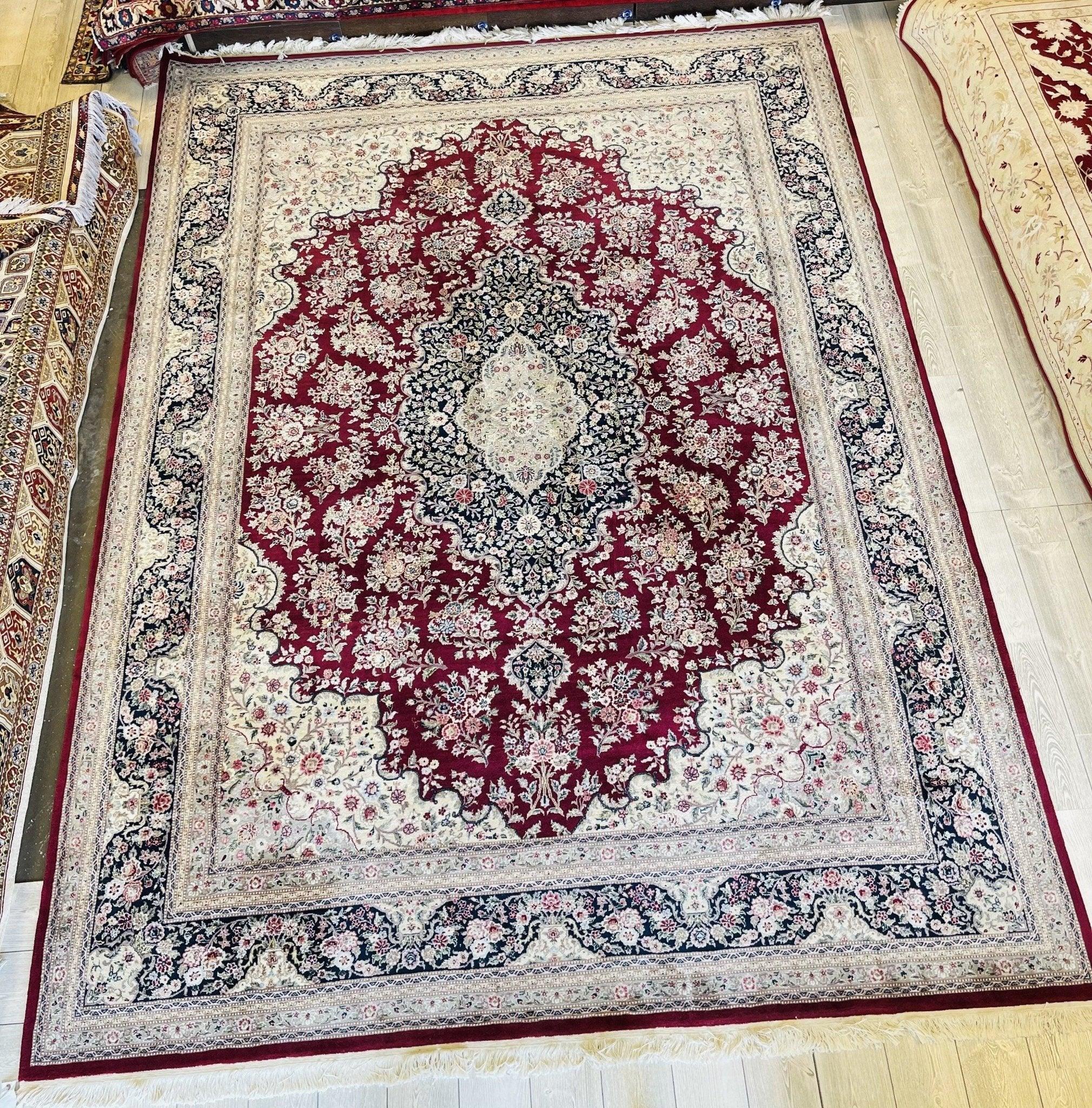 Exquisite Mint Hand-Knotted Peshawar Oriental Wool Rug – 9' x 12' Rugistan