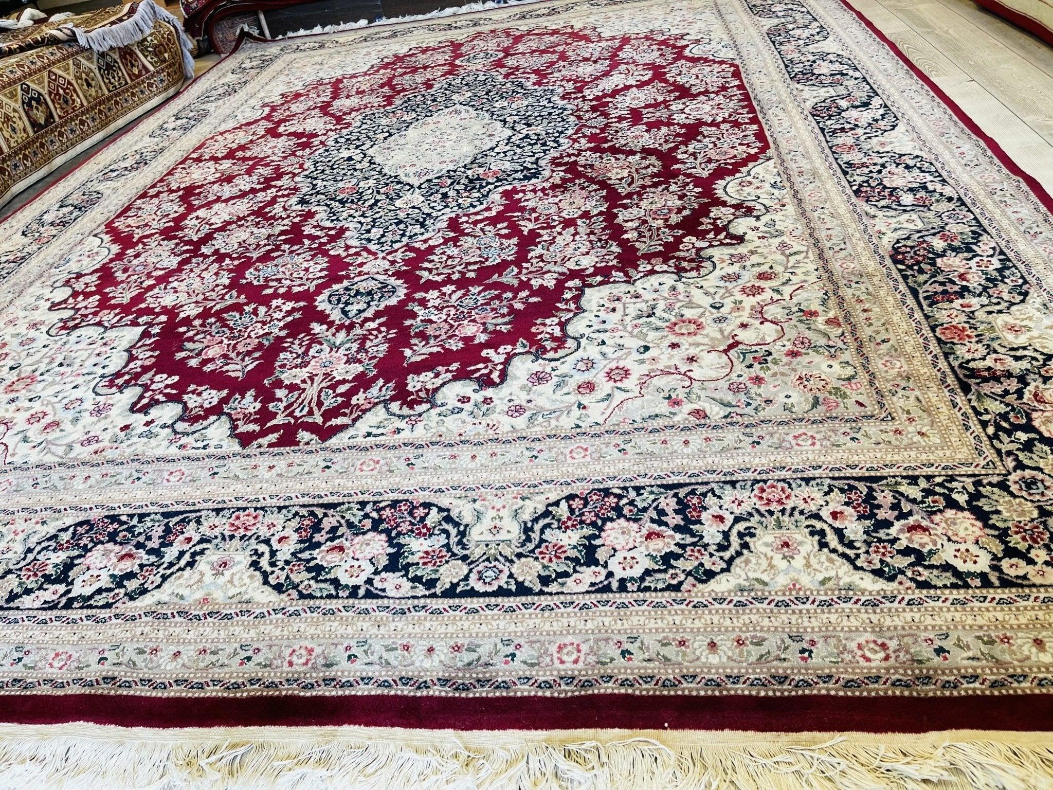 Exquisite Mint Hand-Knotted Peshawar Oriental Wool Rug – 9' x 12' Rugistan
